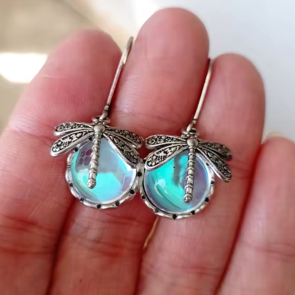 Silver Dragonfly Khalisa Earrings - Picture 6 of 8